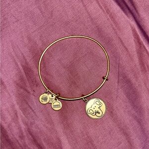 Alex and Ani Gold Charm Elephant Bangle Bracelet